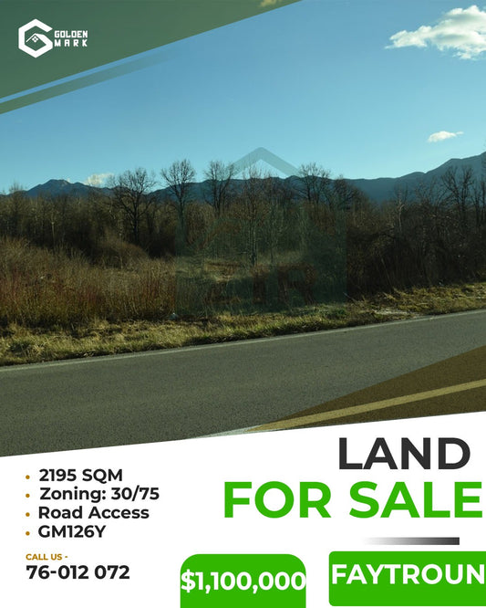 Land for sale in Faytroun - أرض للبيع في فيترون