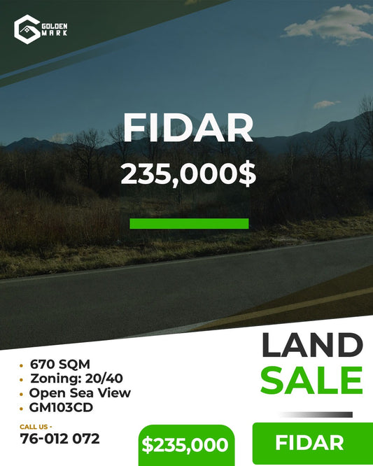 Land for sale in Fidar - أرض للبيع في فيدار GM103CD