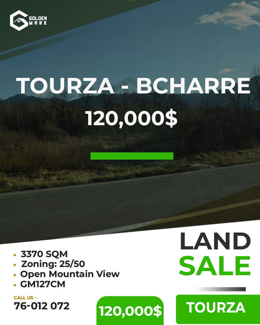 Land for sale in Tourza-Bcharre - أرض للبيع في طورزا - بشري GM127CM