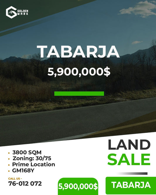 Land for sale in Tabarja - أرض للبيع في طبرجا GM168Y