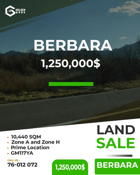 Land for sale in Berbara - أرض للبيع في البربارة - GMB117YA