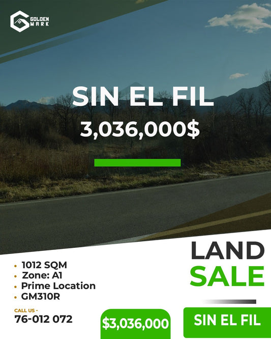 Land for sale in Sin El Fil - أرض للبيع في سن الفيل GM310R