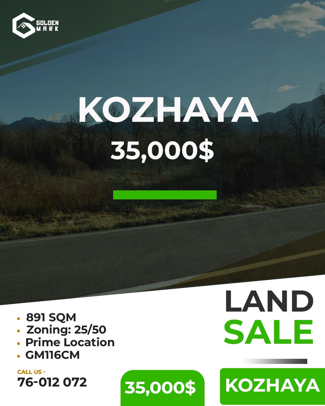 Land for sale in Kozhaya - أرض للبيع في قزحيا GM116CM