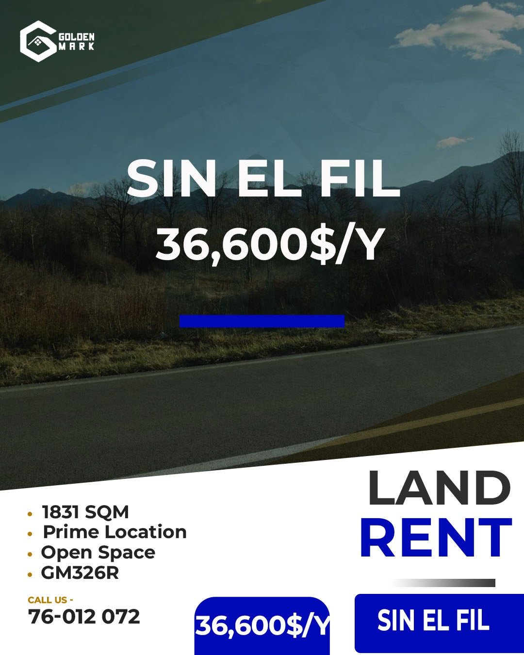 Land for rent in Sin El Fil - أرض للإيجار في سن الفيل GM326R