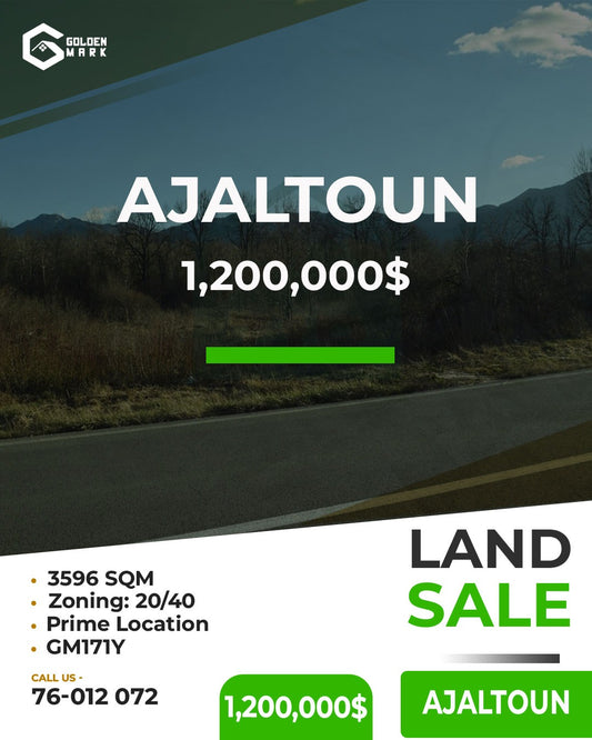 Land for sale in Ajaltoun - أرض للبيع في عجلتون GM171Y